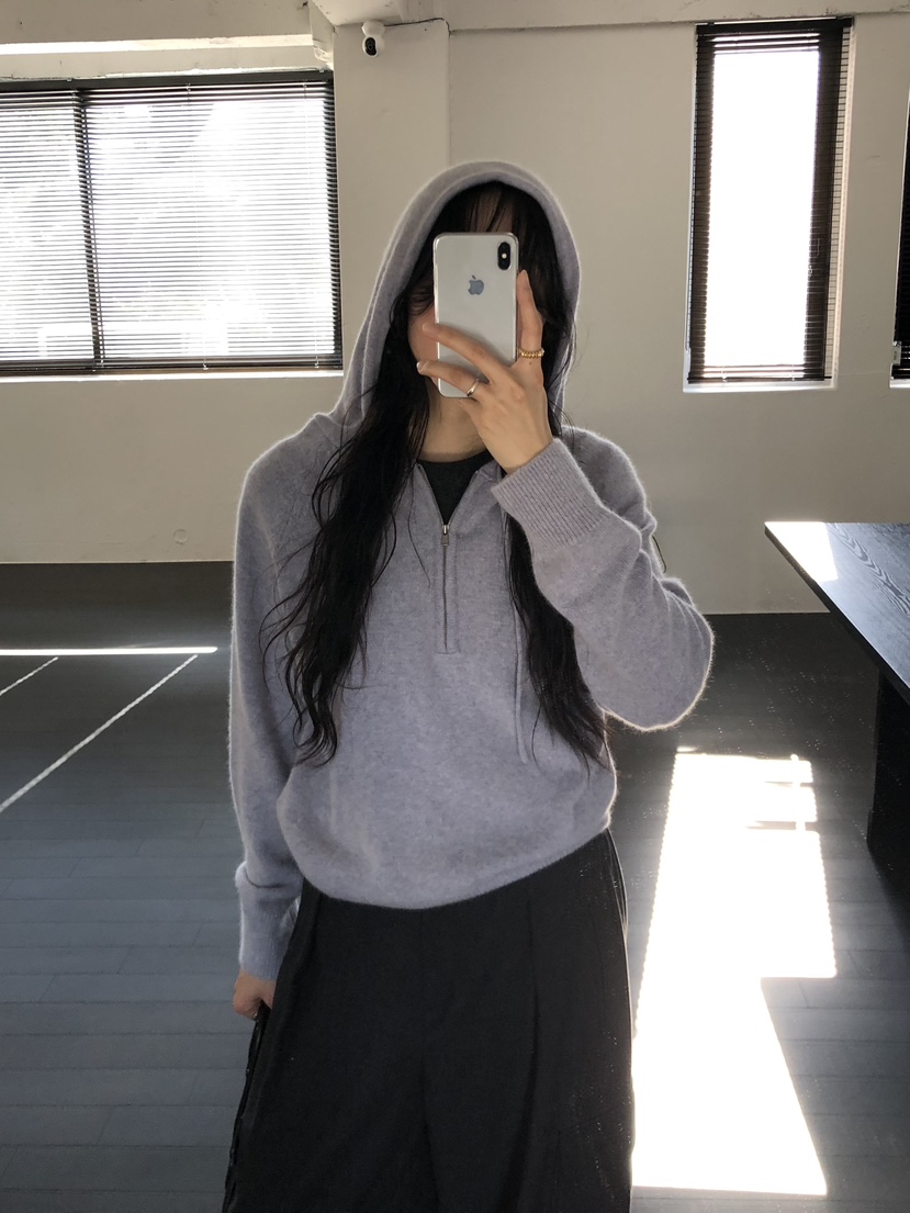 LE VASE東大門實拍女士新品時尚真品熱賣針織衫浣熊連帽LE VASE針織衫圖色4