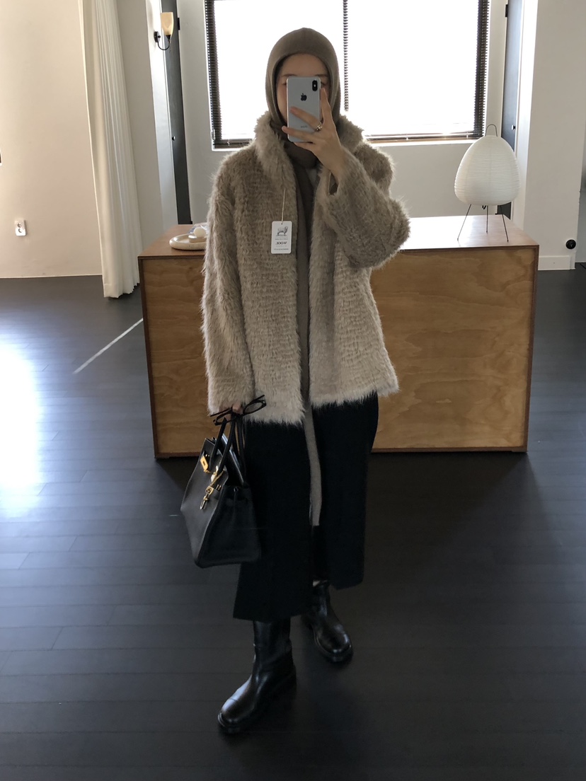 LE VASE韓國直郵女裝新品真品熱賣推薦休閑人氣短款大衣LE VASE短款大衣