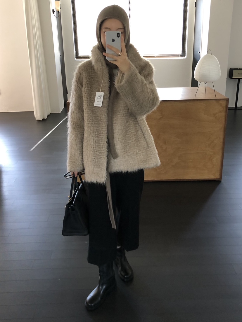 LE VASE韓國直郵女裝新品真品熱賣推薦休閑人氣短款大衣LE VASE短款大衣