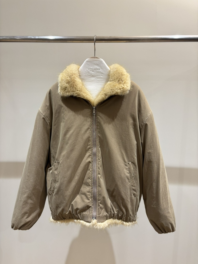 PERMISSION東大門實拍女裝新品休閑時尚推薦短款大衣兩面穿PERMISSION短款大衣