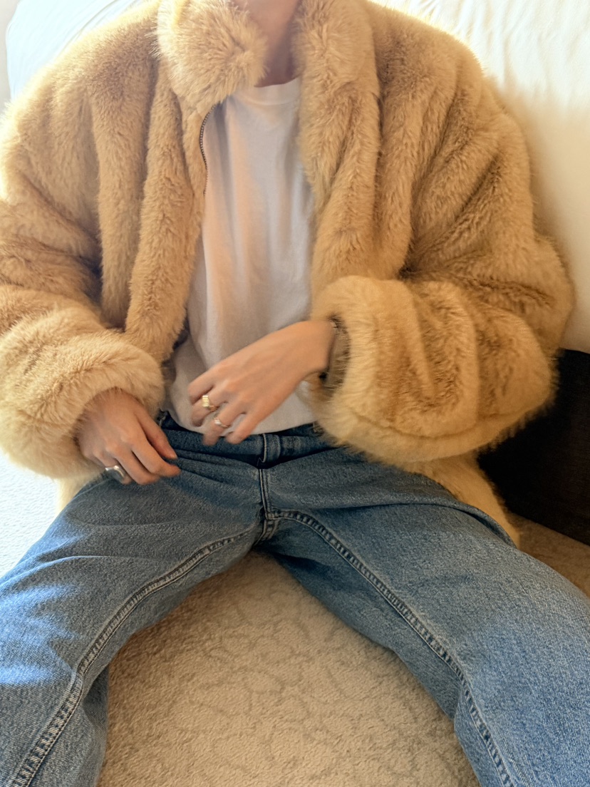 PERMISSION東大門實拍女裝新品休閑時尚推薦短款大衣兩面穿PERMISSION短款大衣
