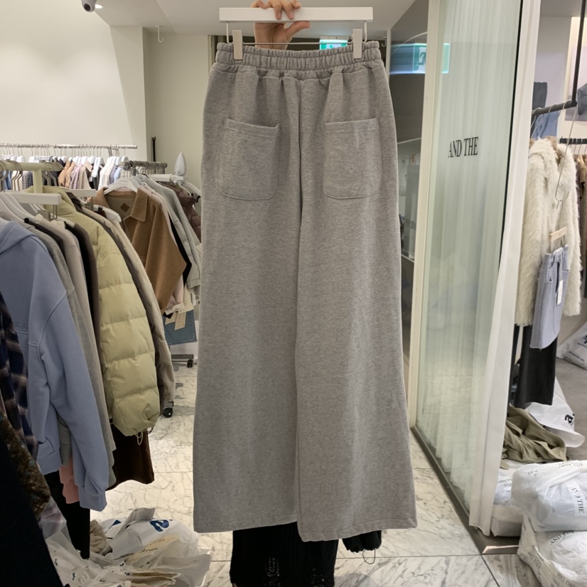 VENIR-A韓國代購女士新款人氣推薦時尚熱賣休閑褲加絨刺繡VENIR-A休閑褲