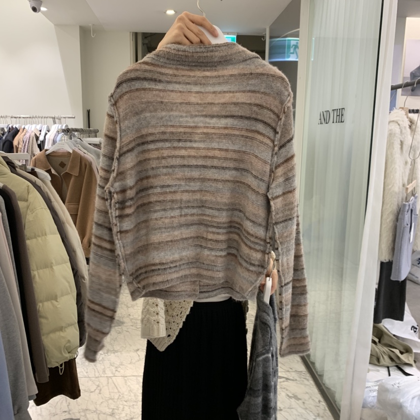 VENIR-A韓國代購女裝新品熱賣時尚真品休閑針織衫假兩件VENIR-A針織衫