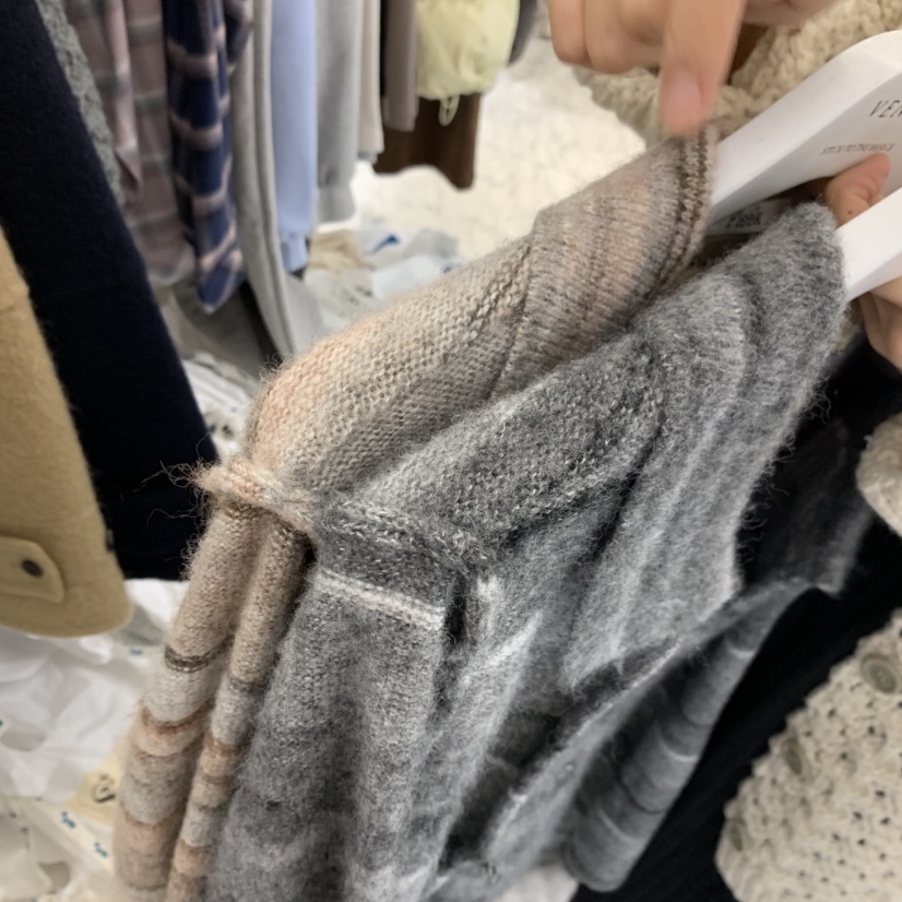 VENIR-A韓國代購女裝新品熱賣時尚真品休閑針織衫假兩件VENIR-A針織衫