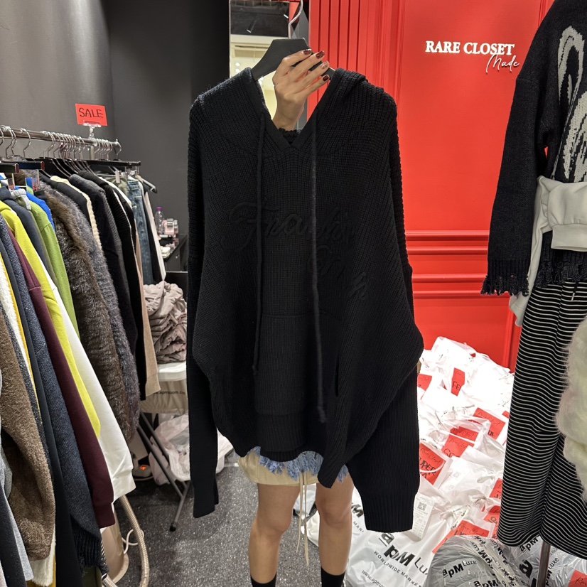 RARE CLOSET韓國代購女裝新品真品熱賣推薦毛衣連帽衫字母RARE CLOSET毛衣圖色3
