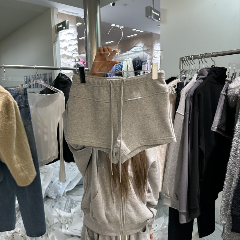 VIRKIN東大門直郵女裝新品熱賣休閑人氣時尚推薦短褲荷葉邊VIRKIN短褲圖色1灰色
