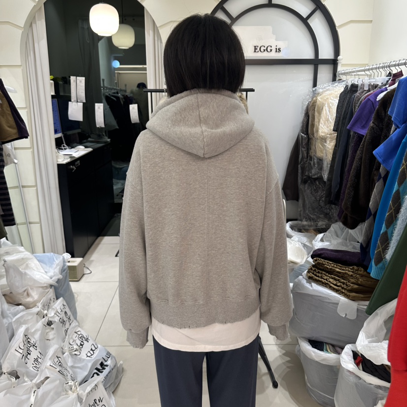 EGG IS東大門代購女士新款推薦衛衣拉鏈連帽衫連帽衫加絨抓絨EGG IS衛衣