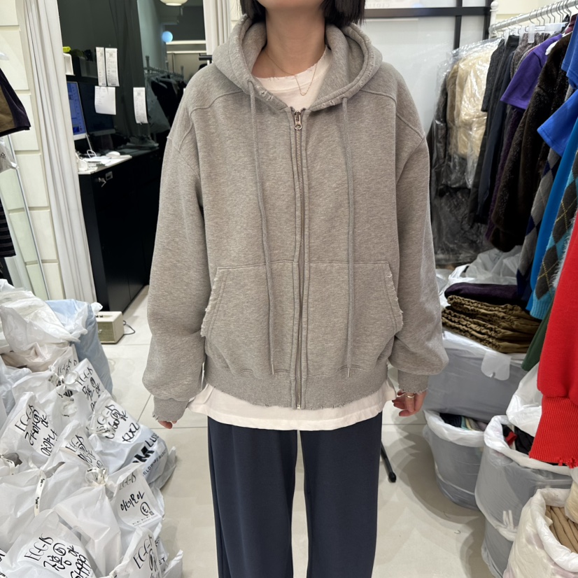 EGG IS東大門代購女士新款推薦衛衣拉鏈連帽衫連帽衫加絨抓絨EGG IS衛衣圖色2