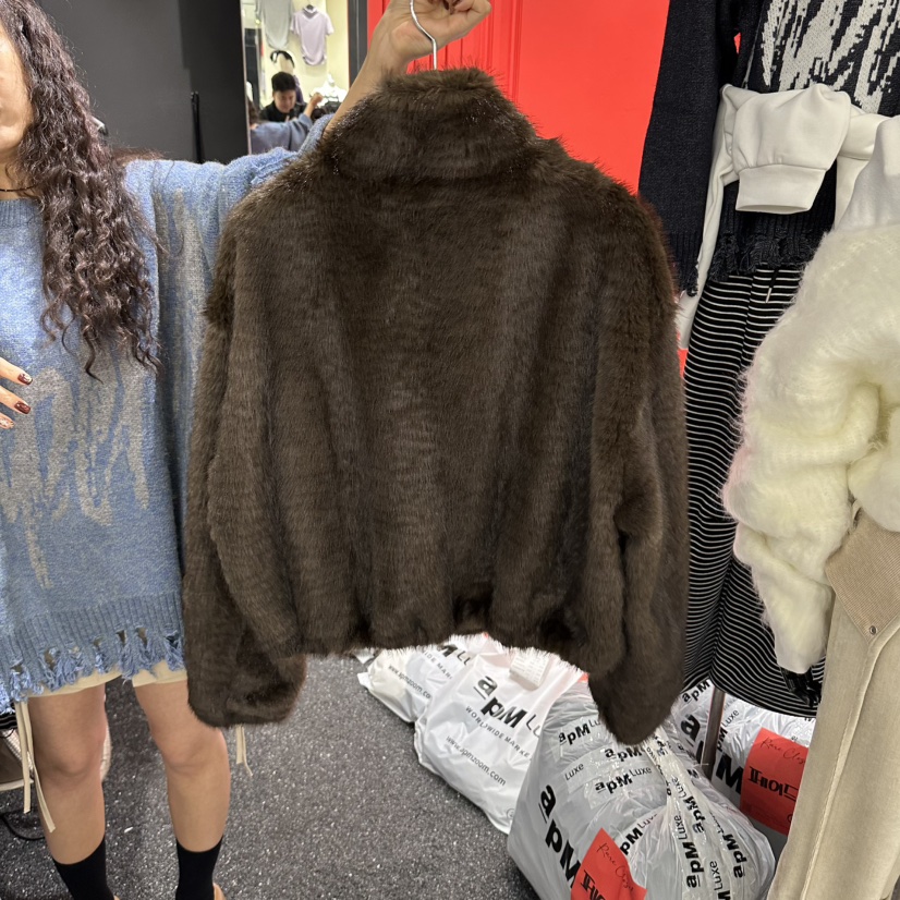 RARE CLOSET東大門代購女裝新款時尚休閑真品人氣短款大衣RARE CLOSET短款大衣