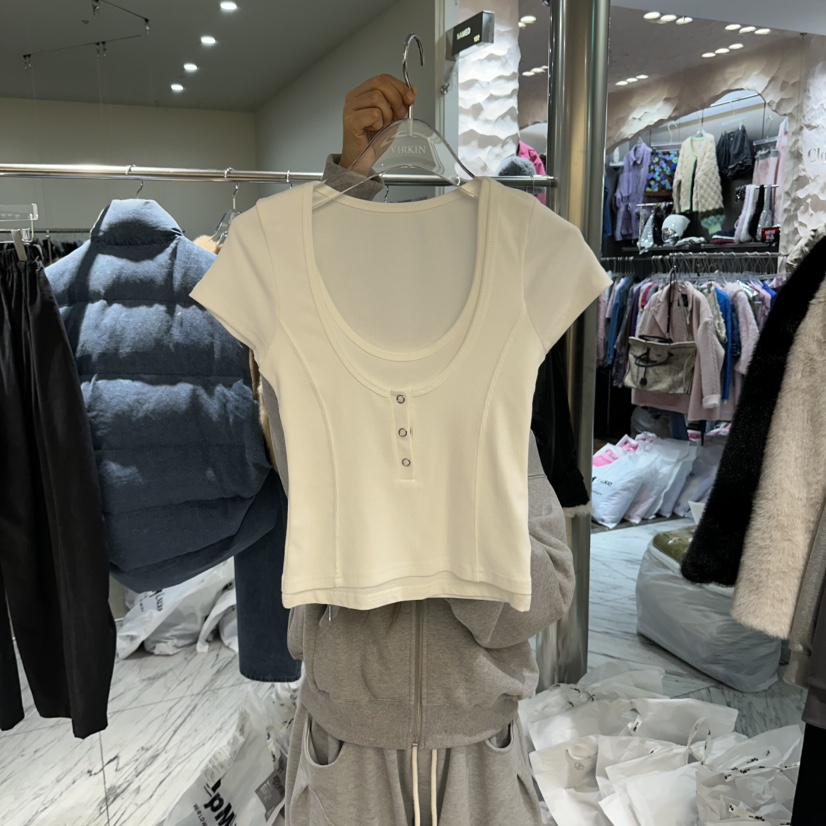 VIRKIN東大門直郵女裝新品推薦真品時尚人氣休閑熱賣T恤撞色VIRKINT恤圖色1