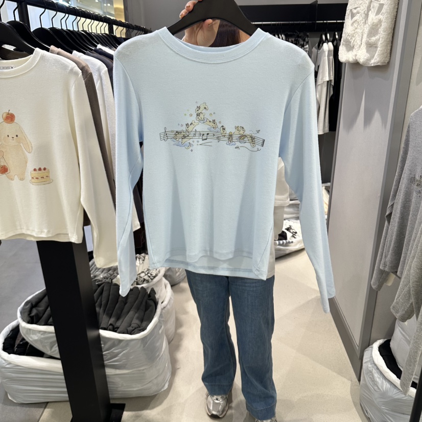 CIDO韓國代購女士新品推薦熱賣時尚真品休閑人氣長袖T恤兔子Cido長袖T恤圖色3