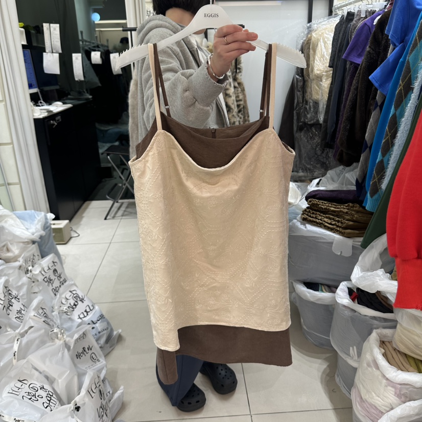 EGG IS東大門代購女裝新款休閑真品推薦熱賣時尚連衣裙OPSEGG IS連衣裙圖色1