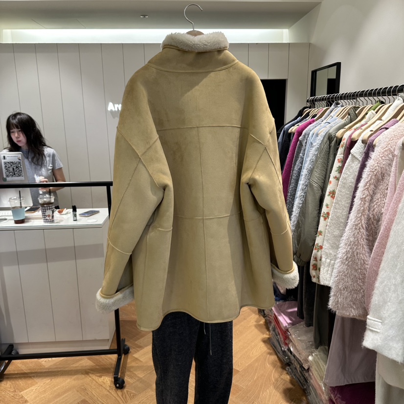 ARC韓國直郵女裝新品推薦時尚熱賣真品人氣中長款大衣雙面絨arc en ciel中長款大衣