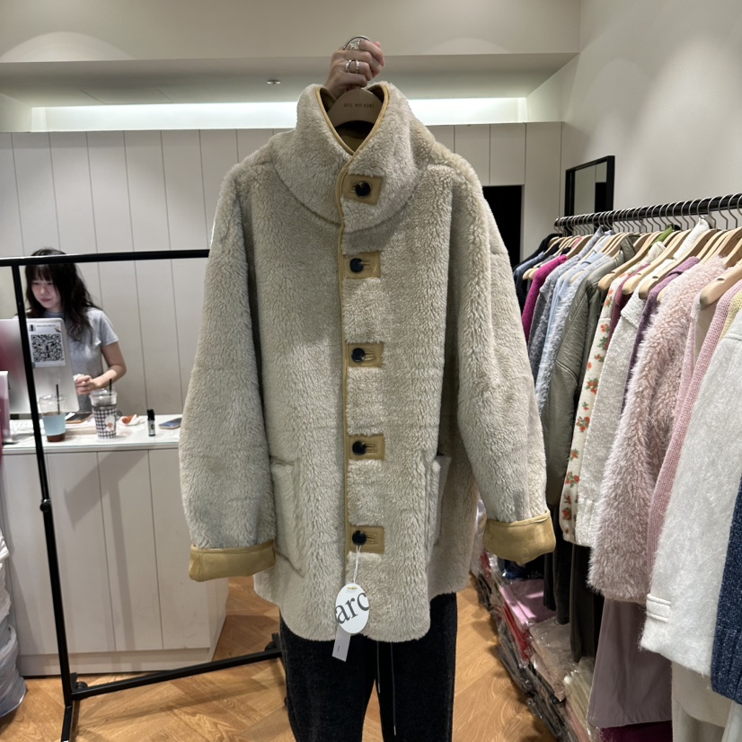 ARC韓國直郵女裝新品推薦時尚熱賣真品人氣中長款大衣雙面絨arc en ciel中長款大衣