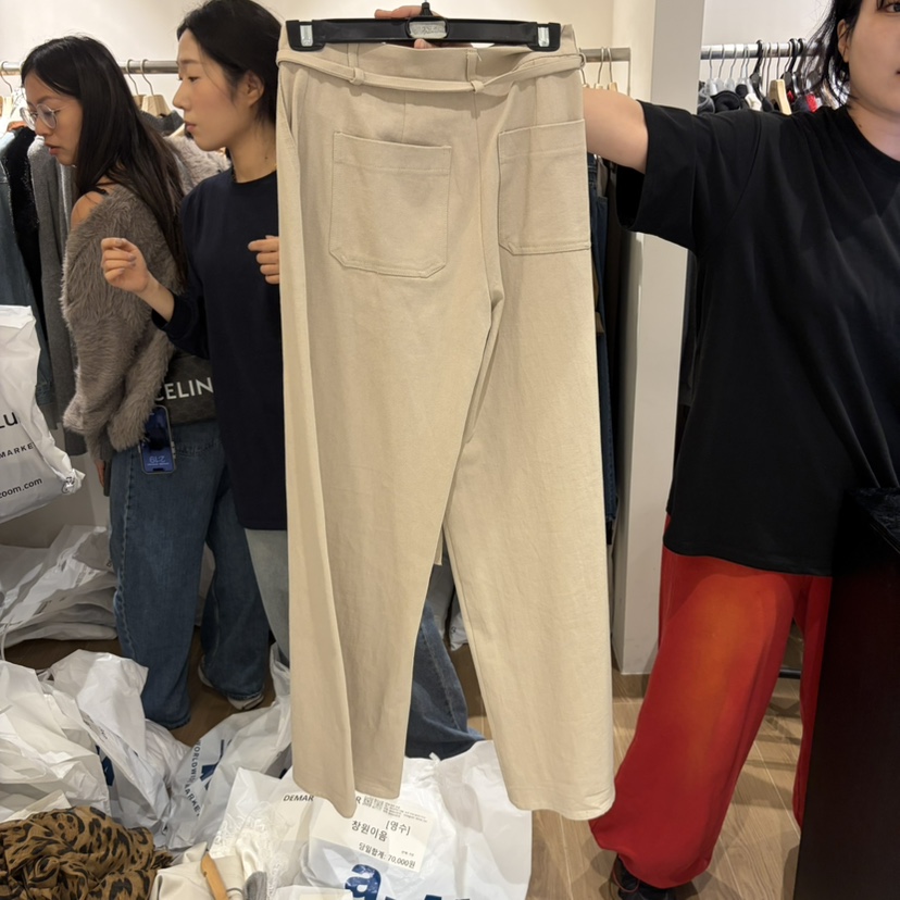 DEMAR東大門實拍女裝新款人氣熱賣休閑真品休閑褲含腰帶系帶DEMAR ATELIER休閑褲