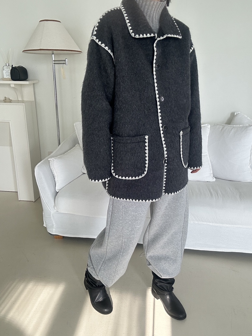 EDITION-P韓國直郵女士新品真品人氣休閑時尚中長款大衣EDITION-P中長款大衣