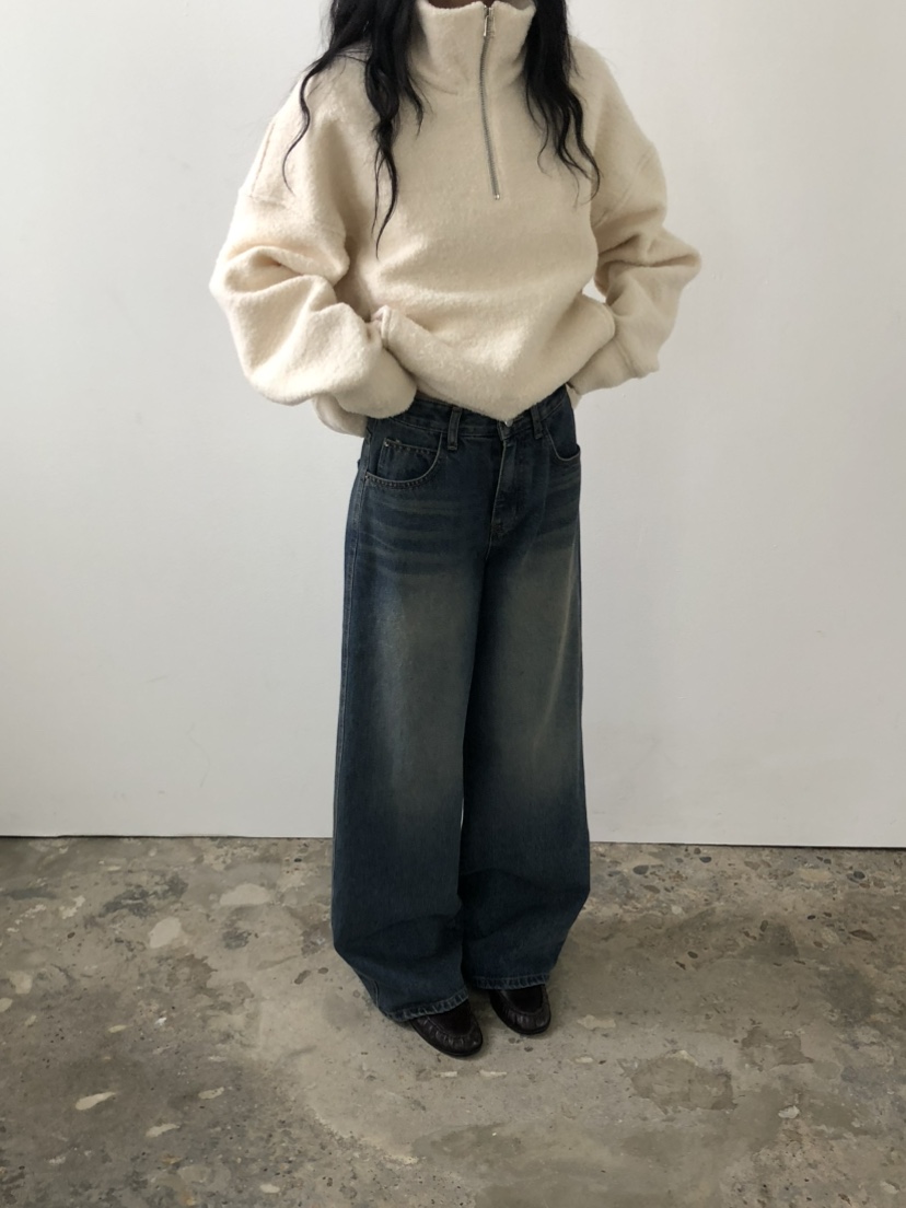 MOVENNE韓國直郵女士新款人氣推薦休閑熱賣時尚衛衣半拉鏈MOVENNE衛衣