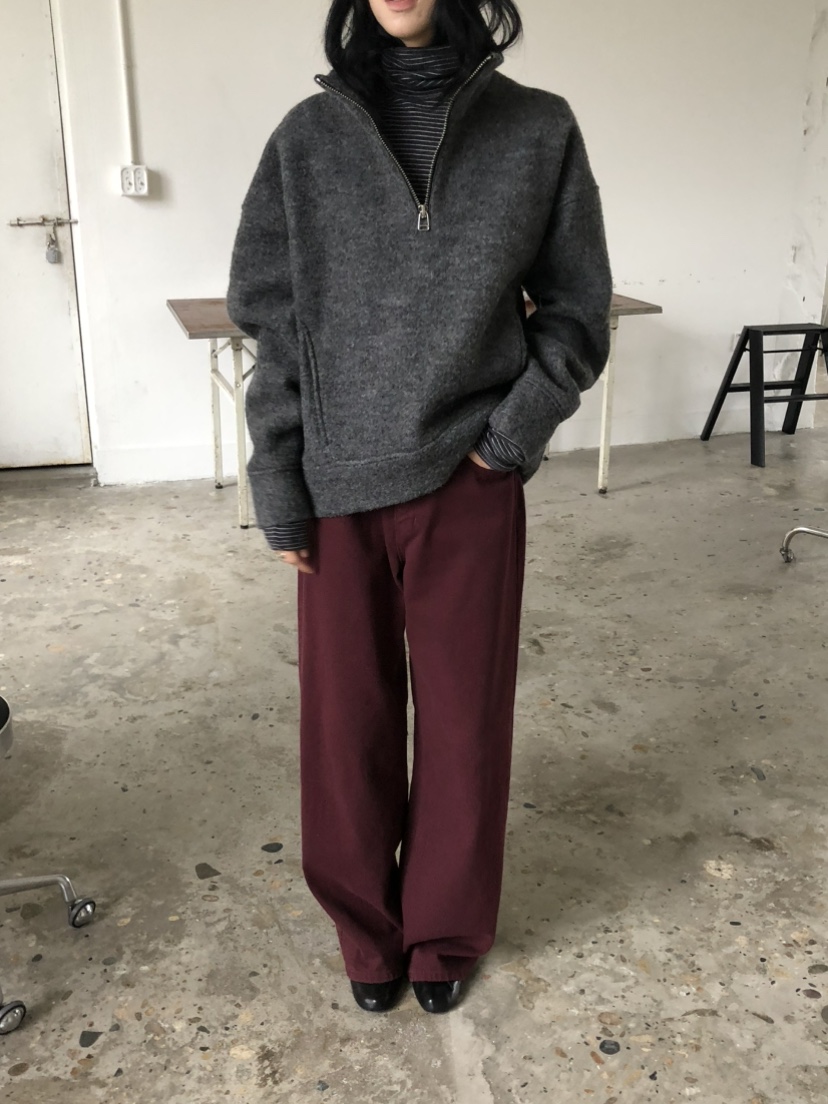 MOVENNE韓國直郵女士新款人氣推薦休閑熱賣時尚衛衣半拉鏈MOVENNE衛衣