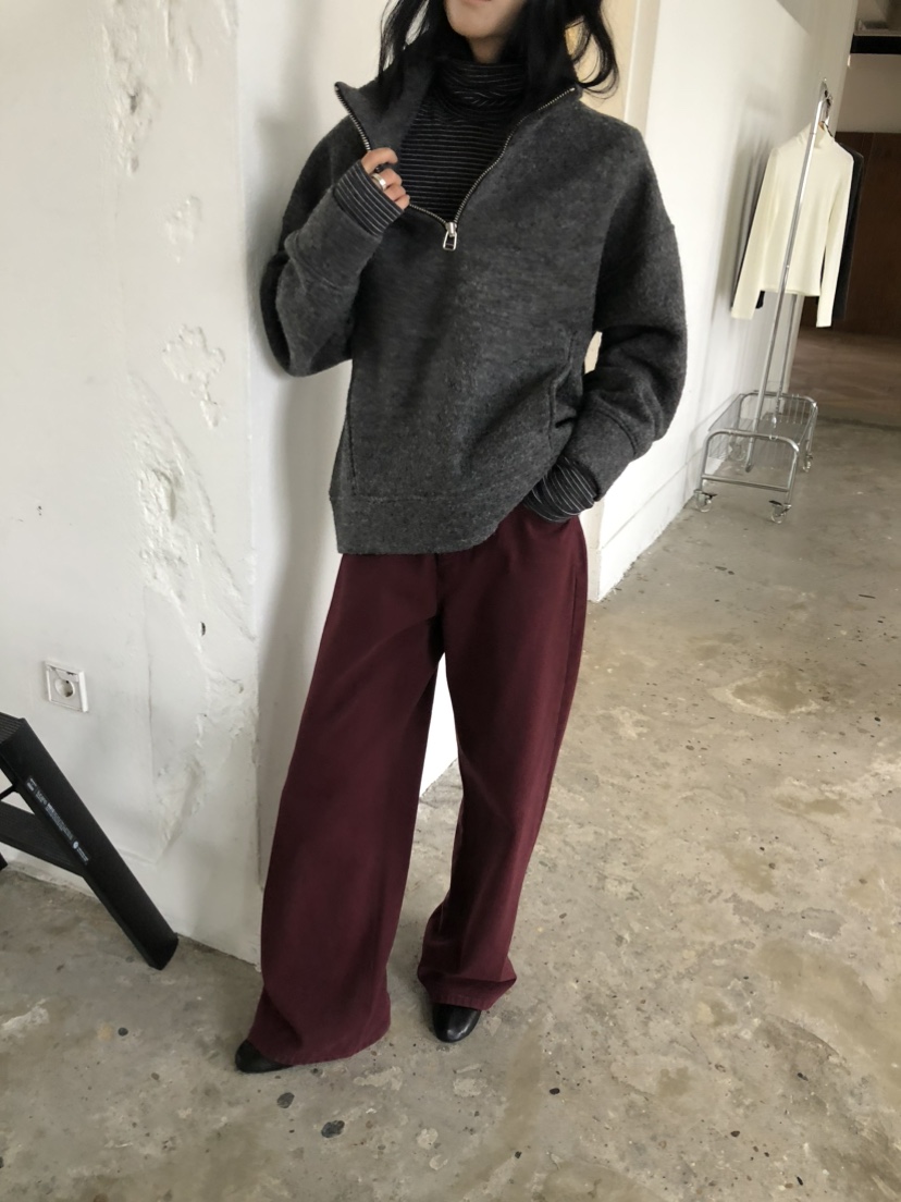 MOVENNE韓國直郵女士新款人氣推薦休閑熱賣時尚衛衣半拉鏈MOVENNE衛衣