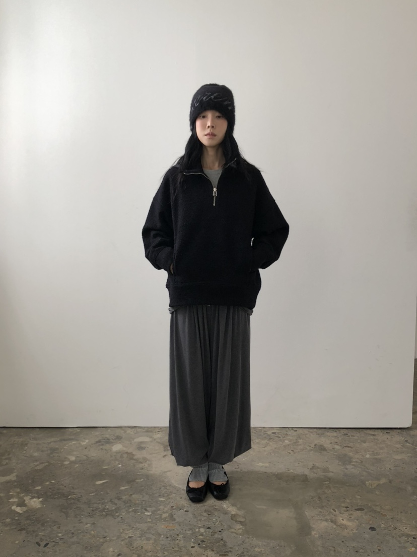 MOVENNE韓國直郵女士新款人氣推薦休閑熱賣時尚衛衣半拉鏈MOVENNE衛衣