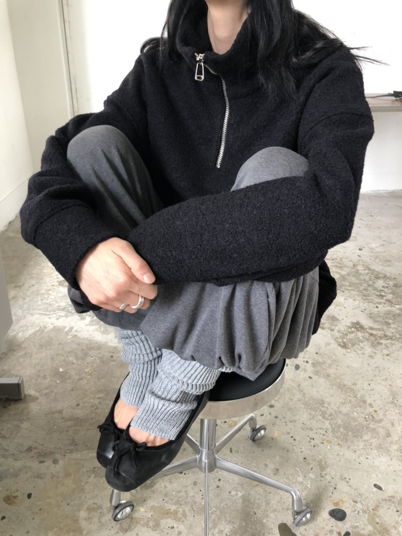 MOVENNE韓國直郵女士新款人氣推薦休閑熱賣時尚衛衣半拉鏈MOVENNE衛衣