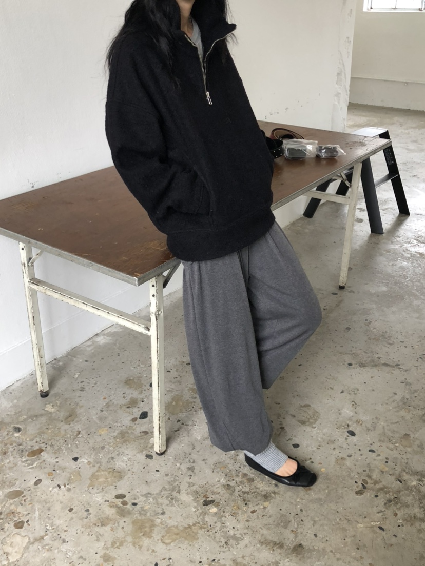 MOVENNE韓國直郵女士新款人氣推薦休閑熱賣時尚衛衣半拉鏈MOVENNE衛衣