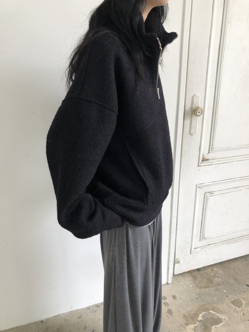 MOVENNE韓國直郵女士新款人氣推薦休閑熱賣時尚衛衣半拉鏈MOVENNE衛衣