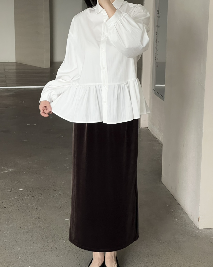 VERNI韓國直郵女士新品人氣熱賣休閑時尚推薦真品長裙天鵝絨VERNI長裙