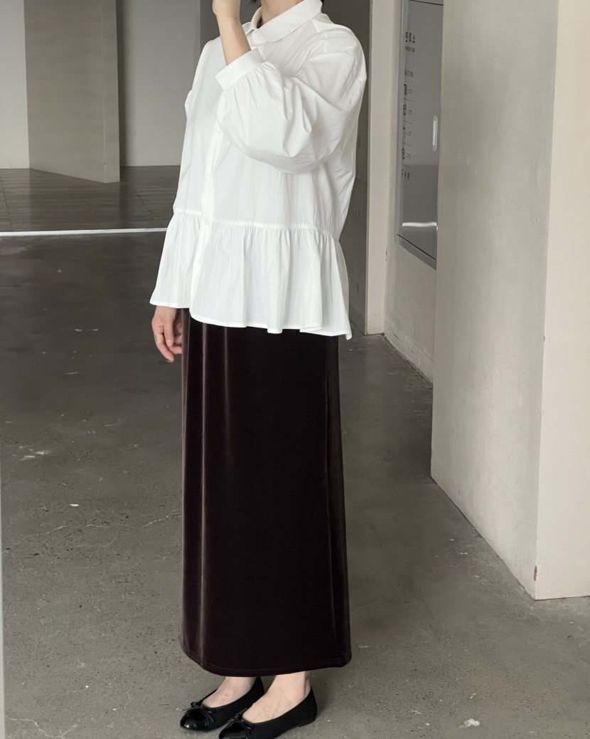 VERNI韓國直郵女士新品人氣熱賣休閑時尚推薦真品長裙天鵝絨VERNI長裙
