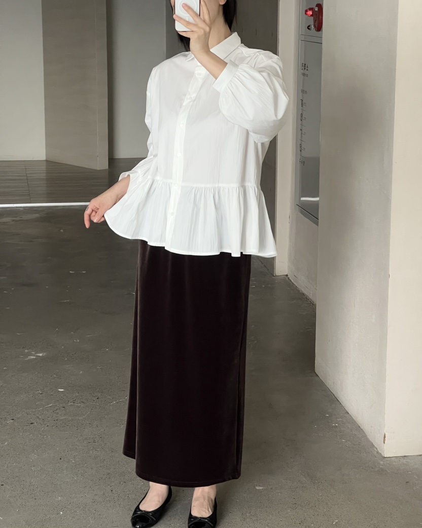 VERNI韓國直郵女士新品人氣熱賣休閑時尚推薦真品長裙天鵝絨VERNI長裙