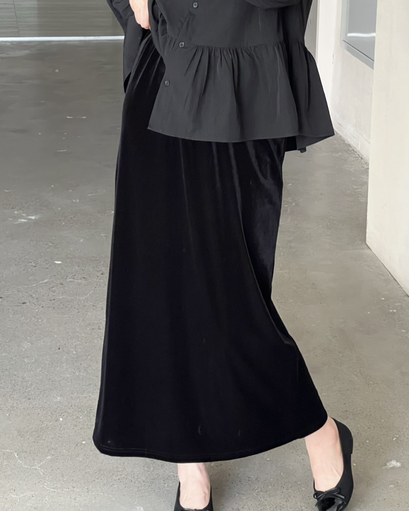 VERNI韓國直郵女士新品人氣熱賣休閑時尚推薦真品長裙天鵝絨VERNI長裙