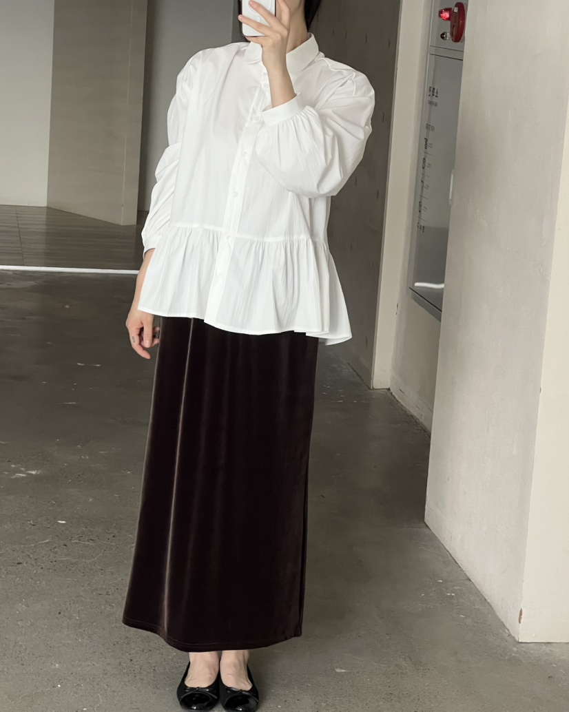 VERNI韓國直郵女士新品人氣熱賣休閑時尚推薦真品長裙天鵝絨VERNI長裙