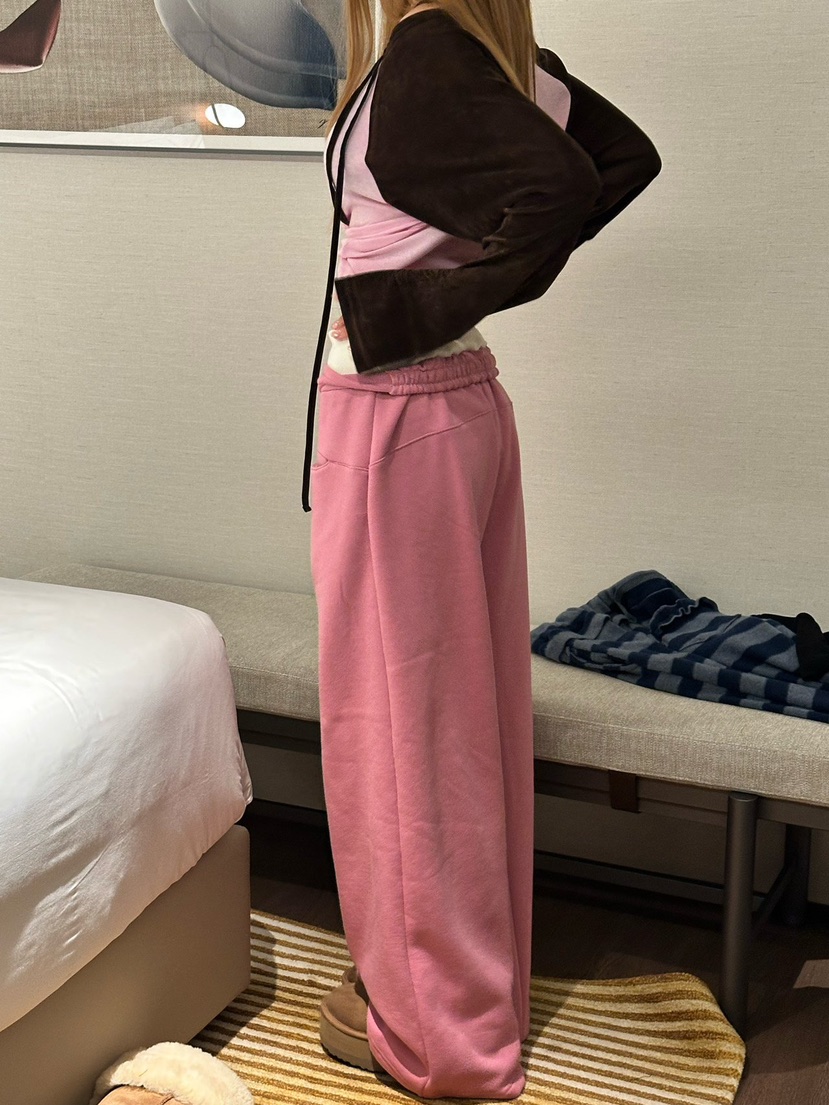 ZEROZERO韓國直郵女裝新款人氣時尚休閑休閑褲奶油色鏤空ZEROZERO休閑褲