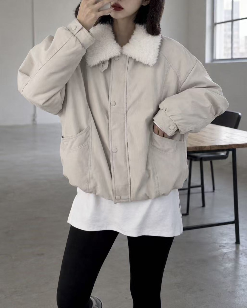 BUTTER-P東大門實拍女士新款人氣時尚熱賣短款棉服羽絨服BUTTER-P短款棉服