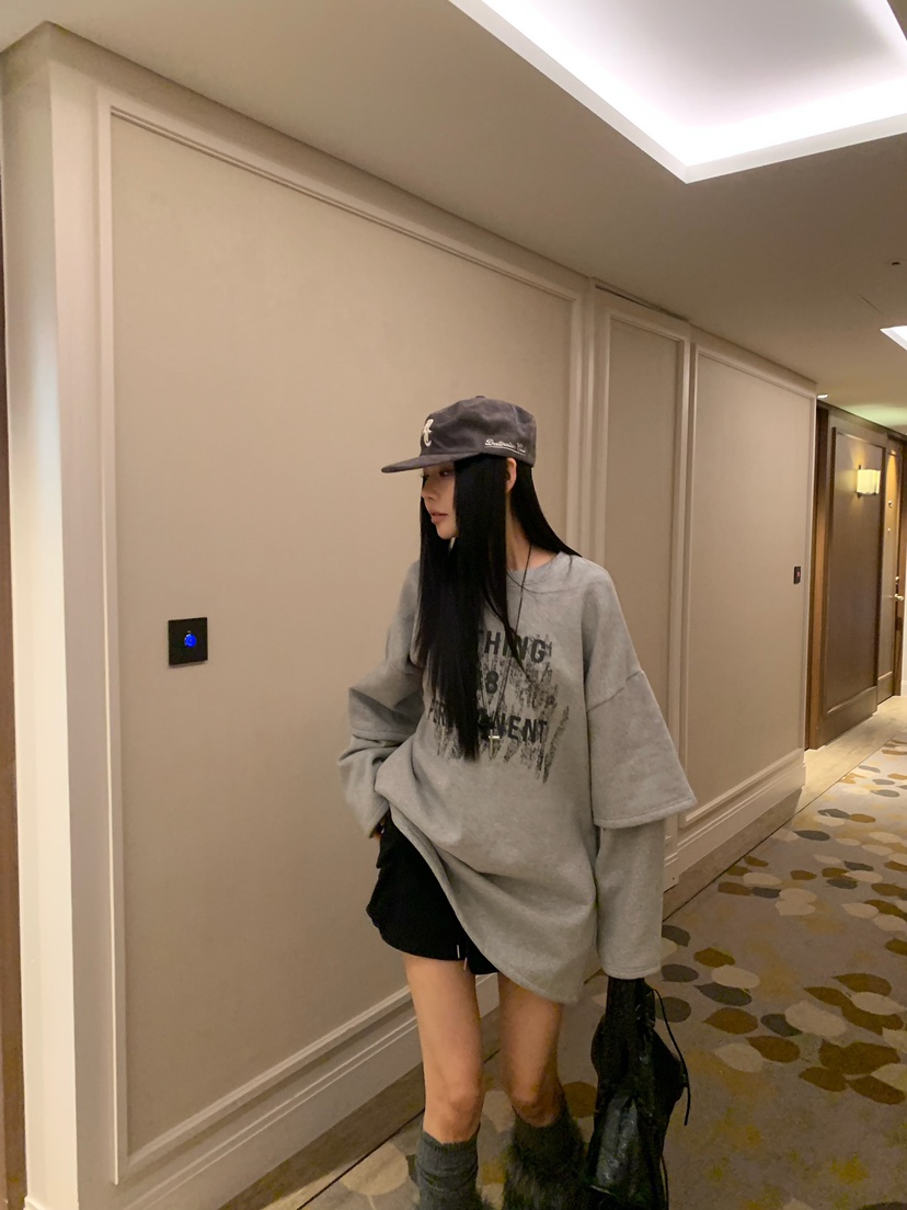 BADCALM韓國直郵女裝新品熱賣休閑真品推薦時尚人氣衛衣BADCALM衛衣