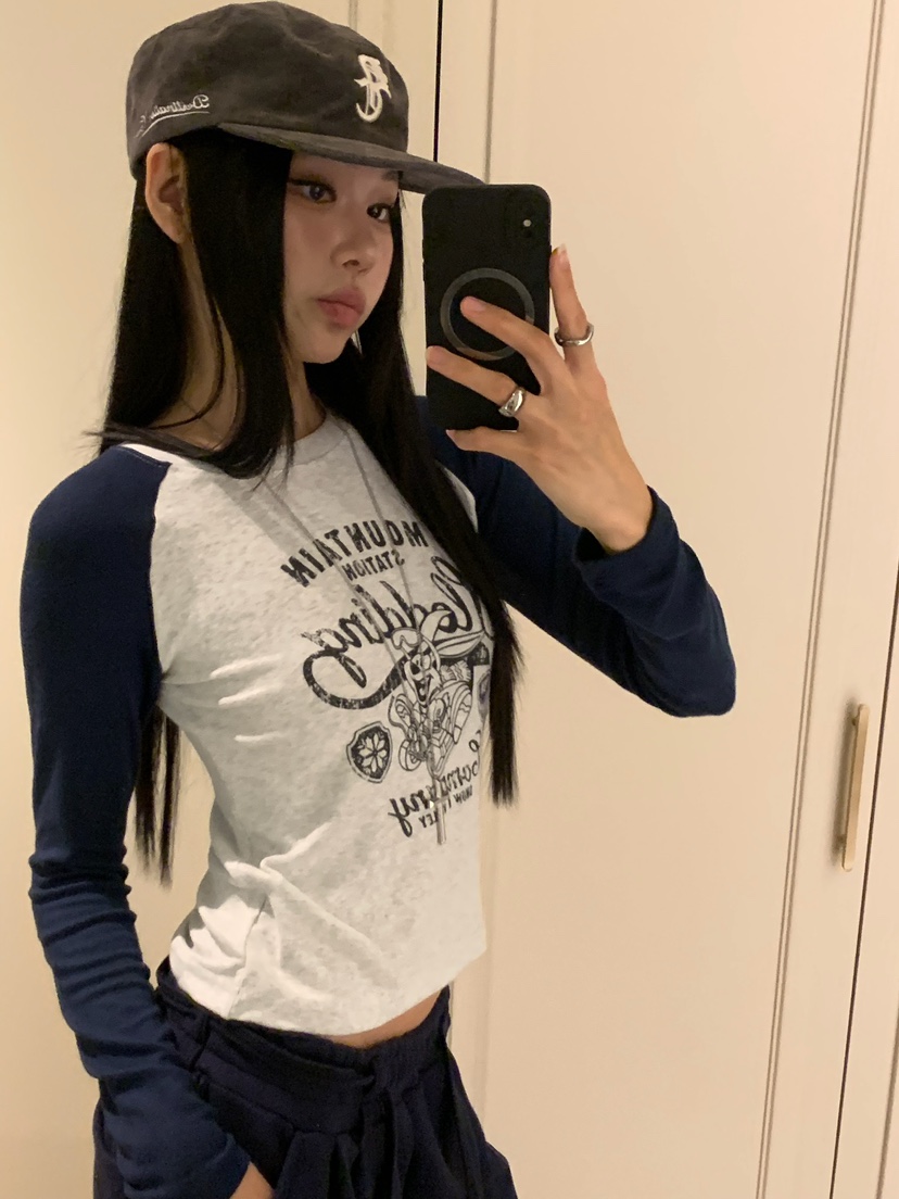 BADCALM東大門實拍女裝新品人氣推薦熱賣時尚真品長袖T恤BADCALM長袖T恤圖色2