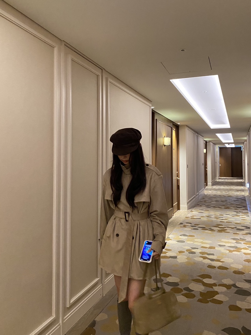 FOUREIGHT韓國代購女裝新品時尚休閑熱賣真品夾克含腰帶麂皮FOUR EIGHT夾克