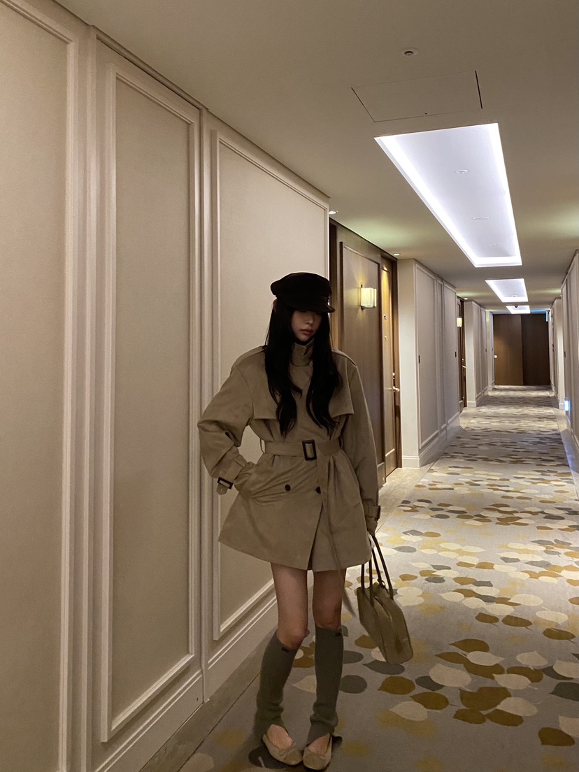 FOUREIGHT韓國代購女裝新品時尚休閑熱賣真品夾克含腰帶麂皮FOUR EIGHT夾克