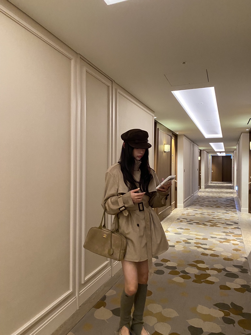 FOUREIGHT韓國代購女裝新品時尚休閑熱賣真品夾克含腰帶麂皮FOUR EIGHT夾克