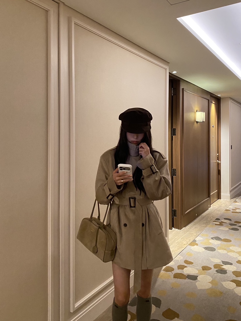 FOUREIGHT韓國代購女裝新品時尚休閑熱賣真品夾克含腰帶麂皮FOUR EIGHT夾克