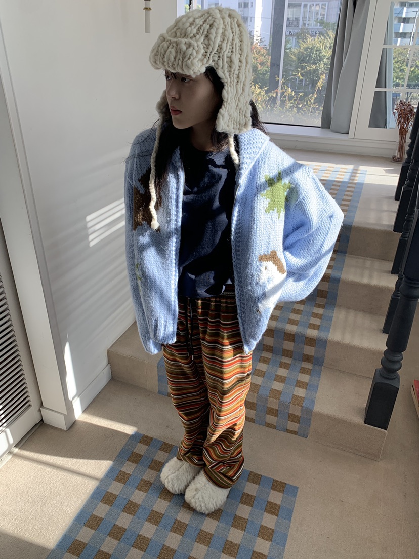 PANTRY HAUS東大門代購女裝新品熱賣時尚休閑褲多層抓絨PANTRY HAUS休閑褲