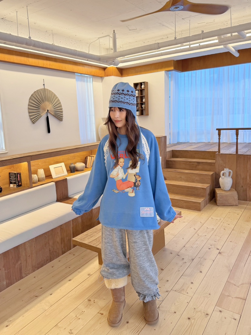 BOUTIQUE-L韓國代購女士新款真品人氣熱賣休閑時尚推薦衛衣BOUTIQUE-L衛衣