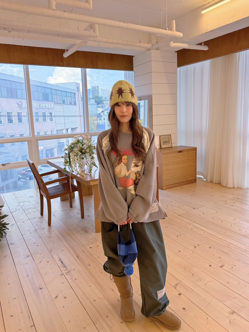 BOUTIQUE-L韓國代購女士新款真品人氣熱賣休閑時尚推薦衛衣BOUTIQUE-L衛衣