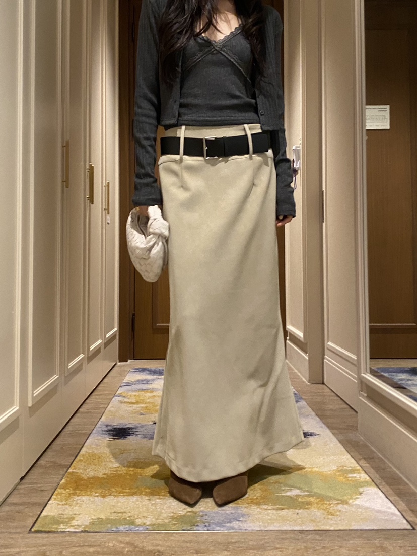 FOUREIGHT韓國直郵女士新款休閑熱賣推薦人氣長裙不含腰帶FOUR EIGHT長裙
