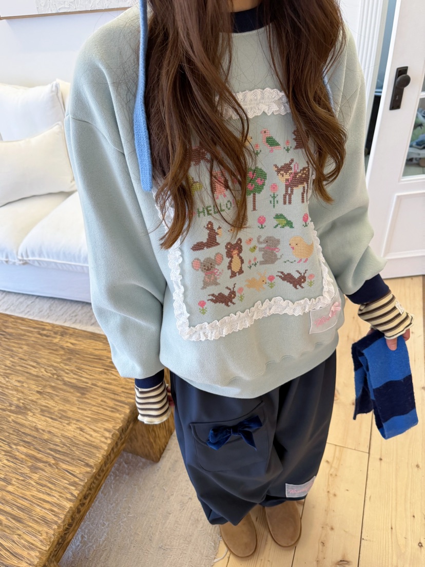BOUTIQUE-L韓國直郵女士新款真品休閑推薦人氣熱賣時尚衛衣BOUTIQUE-L衛衣