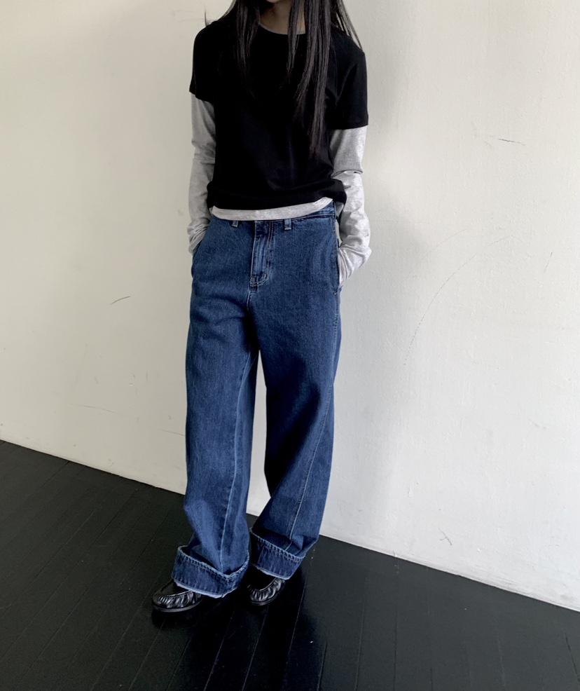 MUYBIEN東大門直郵女裝新品熱賣推薦休閑時尚人氣真品牛仔褲MUYBIEN牛仔褲
