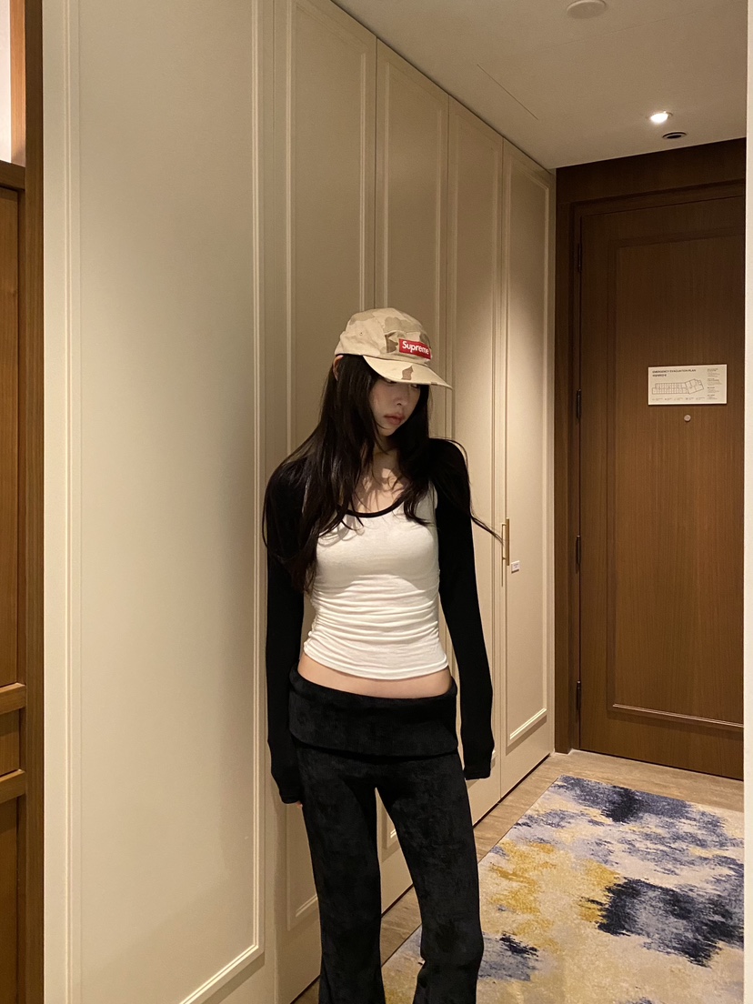 FOUREIGHT韓國代購女士新品推薦休閑人氣長袖T恤插肩撞色FOUR EIGHT長袖T恤