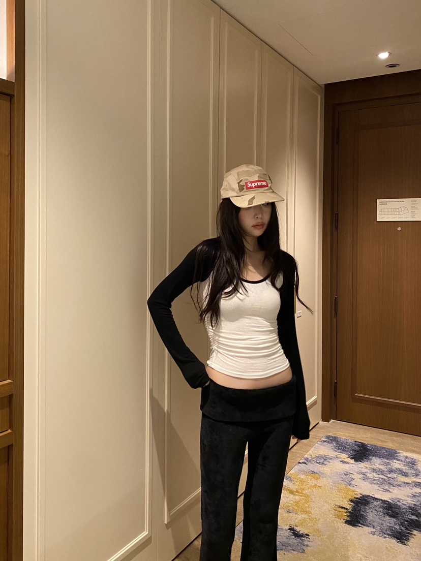 FOUREIGHT韓國代購女士新品推薦休閑人氣長袖T恤插肩撞色FOUR EIGHT長袖T恤