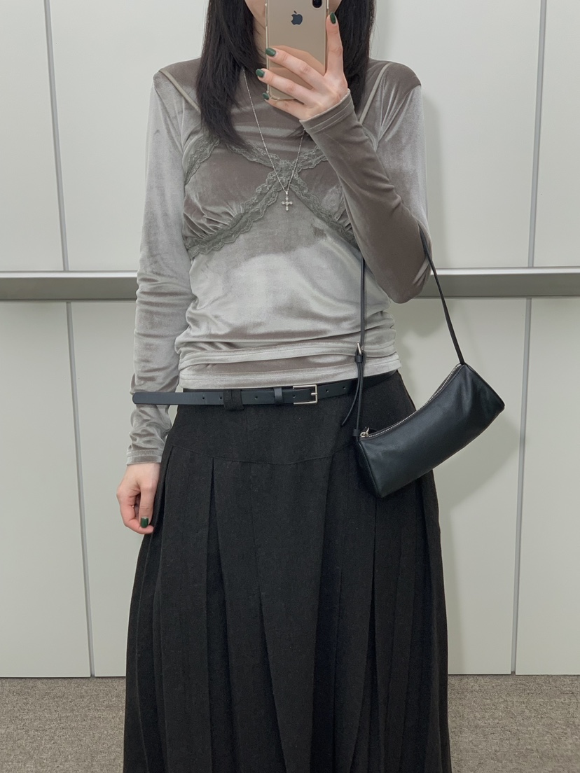 MOMENTUM東大門實拍女裝新款真品休閑時尚推薦套裝絲絨無袖MOMENTUM套裝