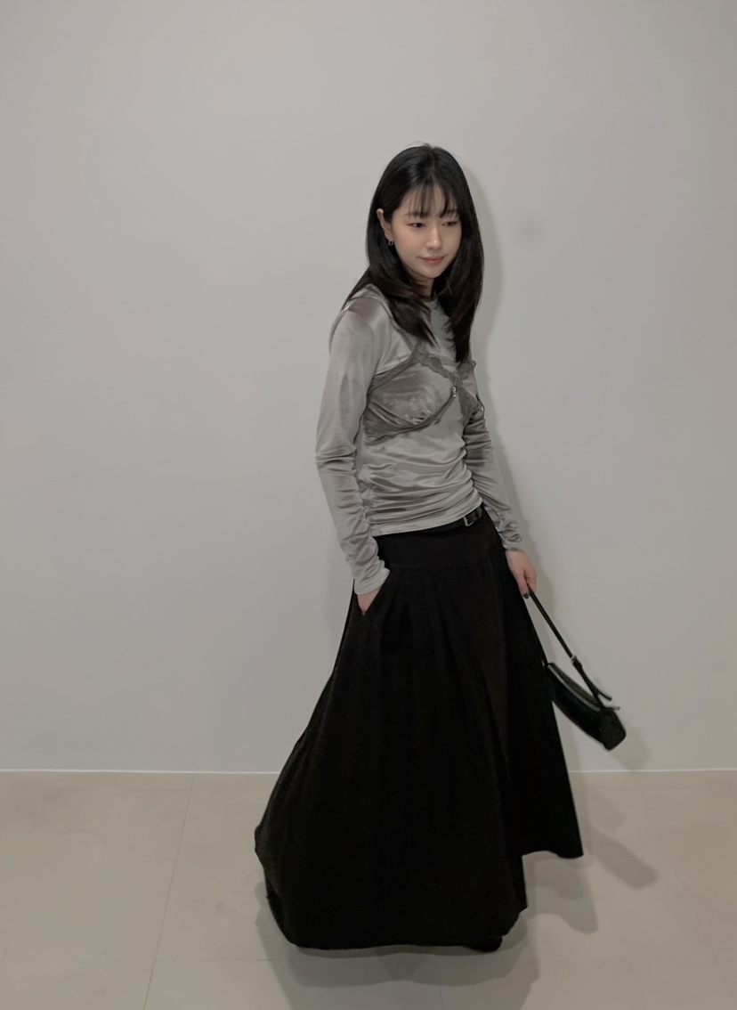 MOMENTUM東大門實拍女裝新款真品休閑時尚推薦套裝絲絨無袖MOMENTUM套裝